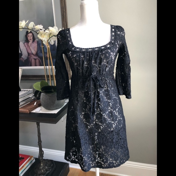 Laundry by Design Crochet Bell Sleeve Cover Up XS - Picture 3 of 10